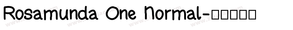 Rosamunda One Normal字体转换